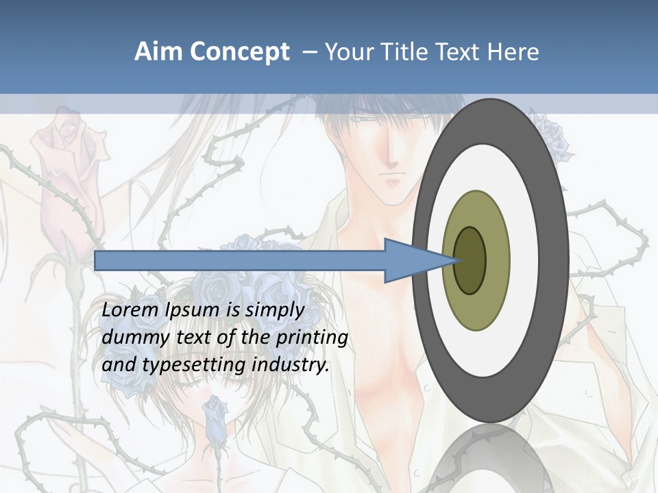 A Man And A Woman Holding Flowers Powerpoint Template PowerPoint Template