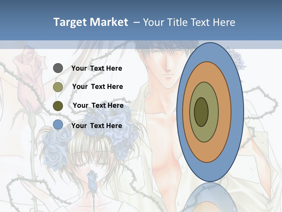 A Man And A Woman Holding Flowers Powerpoint Template PowerPoint Template