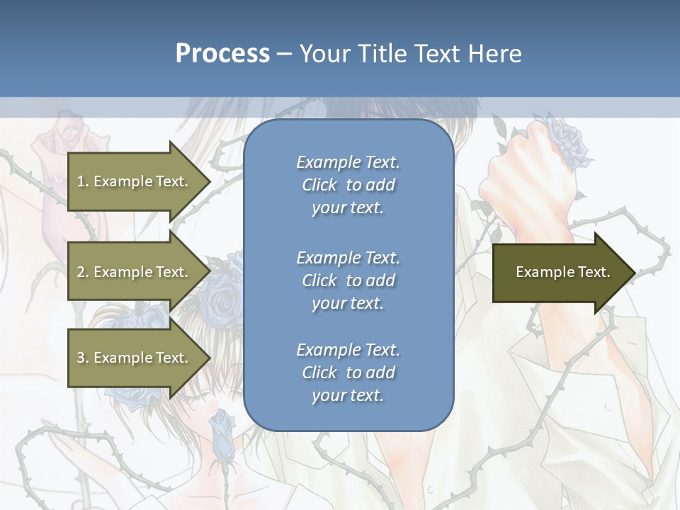 A Man And A Woman Holding Flowers Powerpoint Template PowerPoint Template