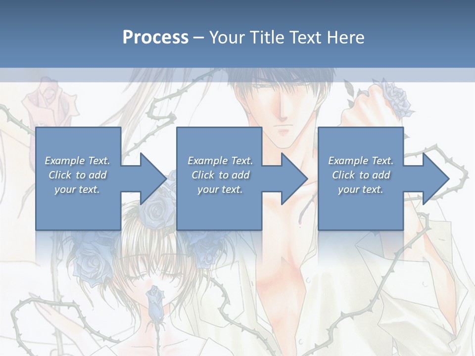 A Man And A Woman Holding Flowers Powerpoint Template PowerPoint Template