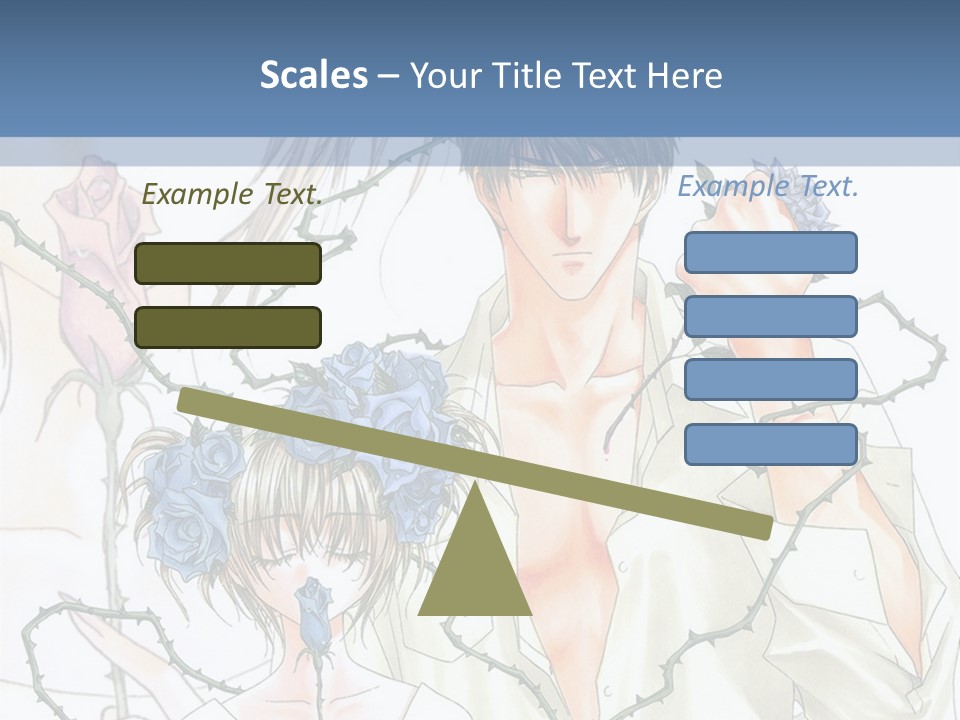 A Man And A Woman Holding Flowers Powerpoint Template PowerPoint Template