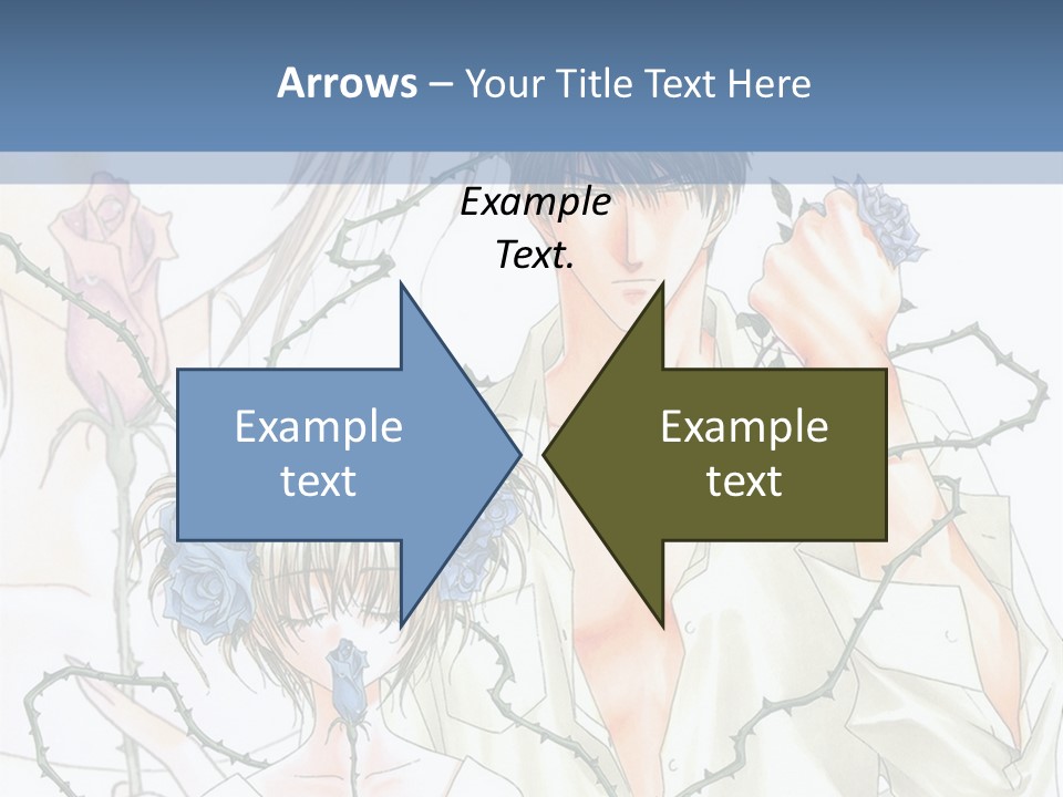 A Man And A Woman Holding Flowers Powerpoint Template PowerPoint Template