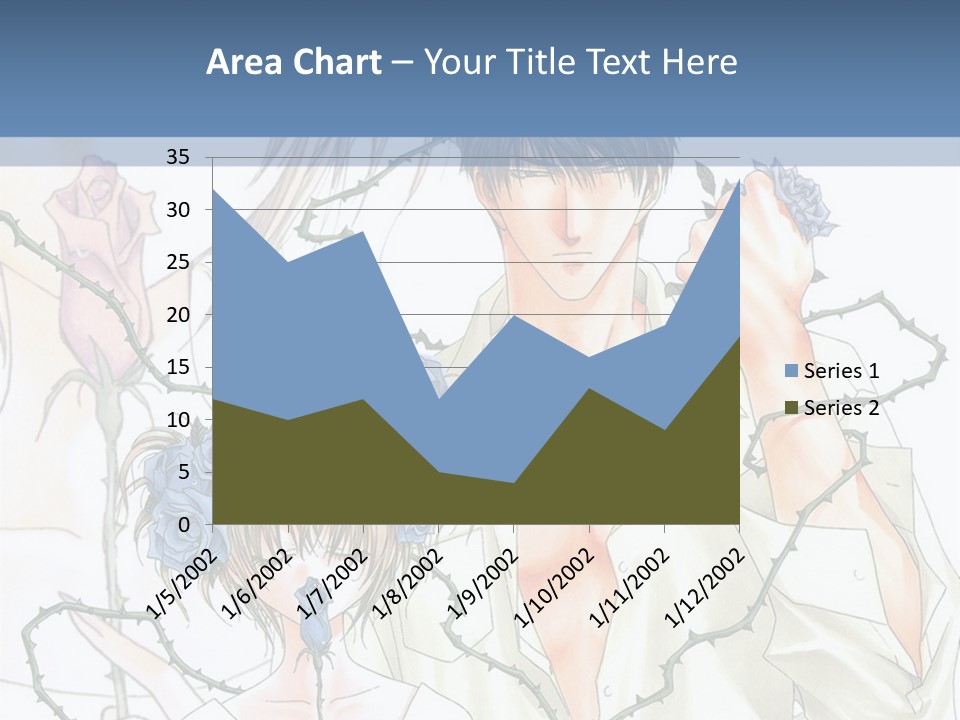 A Man And A Woman Holding Flowers Powerpoint Template PowerPoint Template