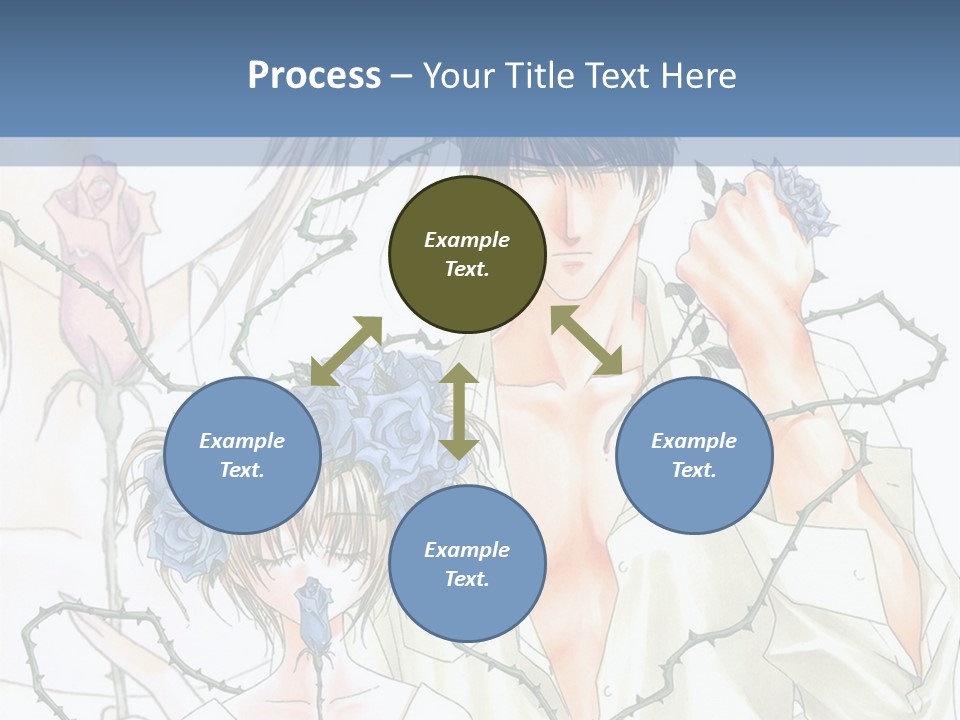 A Man And A Woman Holding Flowers Powerpoint Template PowerPoint Template