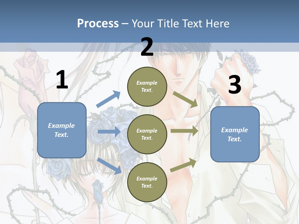 A Man And A Woman Holding Flowers Powerpoint Template PowerPoint Template