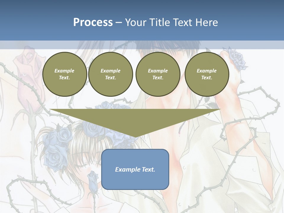 A Man And A Woman Holding Flowers Powerpoint Template PowerPoint Template