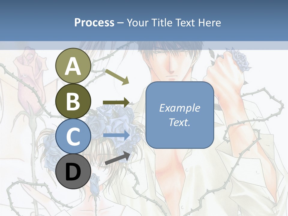 A Man And A Woman Holding Flowers Powerpoint Template PowerPoint Template