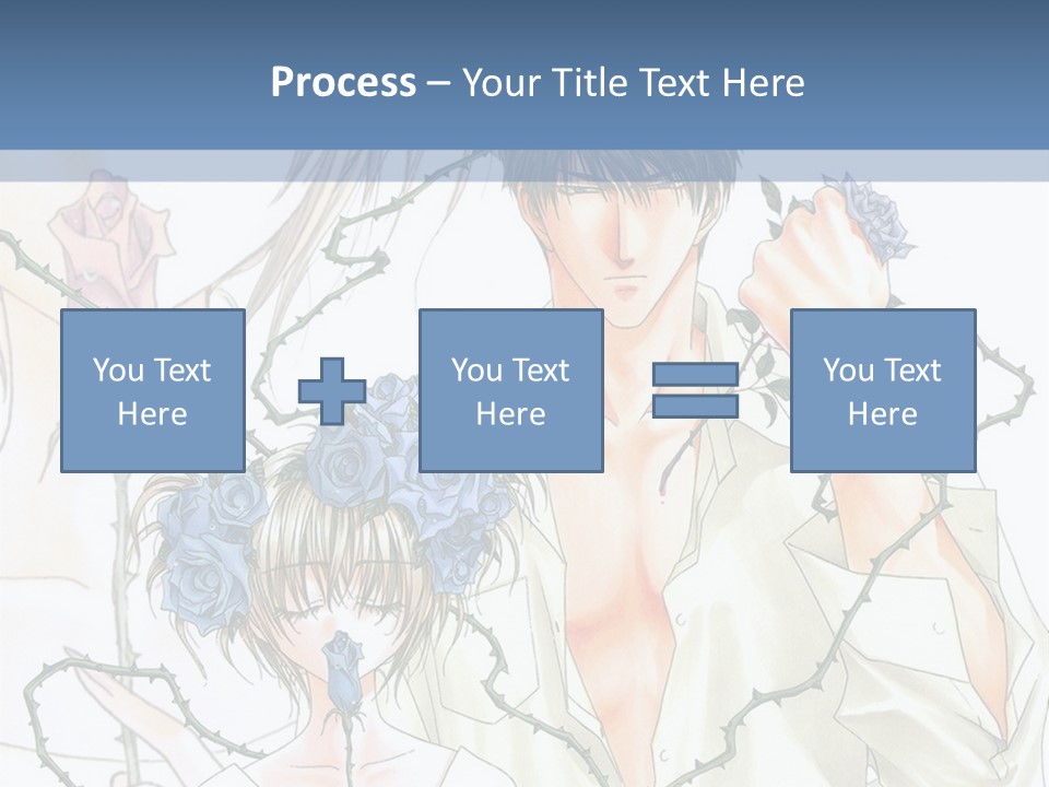 A Man And A Woman Holding Flowers Powerpoint Template PowerPoint Template