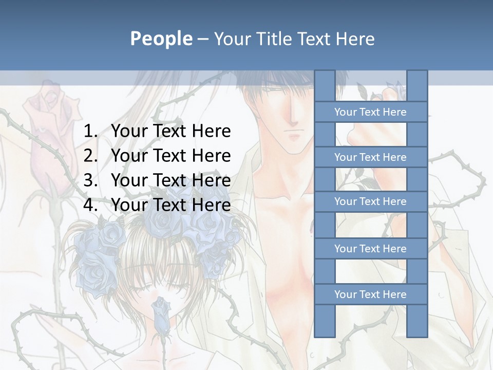 A Man And A Woman Holding Flowers Powerpoint Template PowerPoint Template