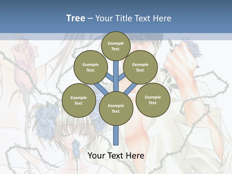 A Man And A Woman Holding Flowers Powerpoint Template PowerPoint Template