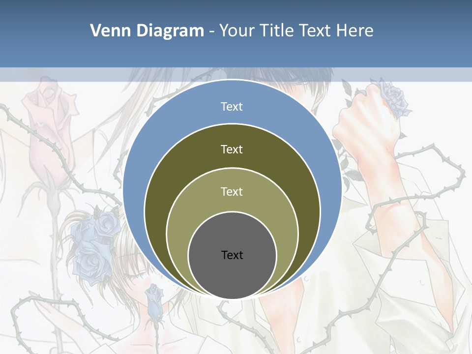 A Man And A Woman Holding Flowers Powerpoint Template PowerPoint Template