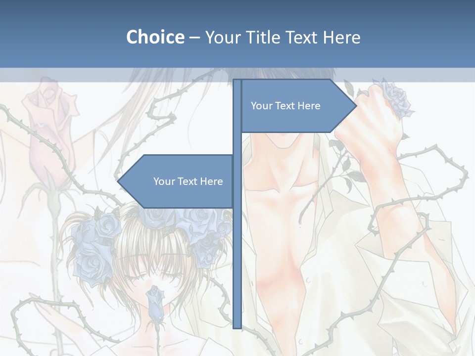 A Man And A Woman Holding Flowers Powerpoint Template PowerPoint Template