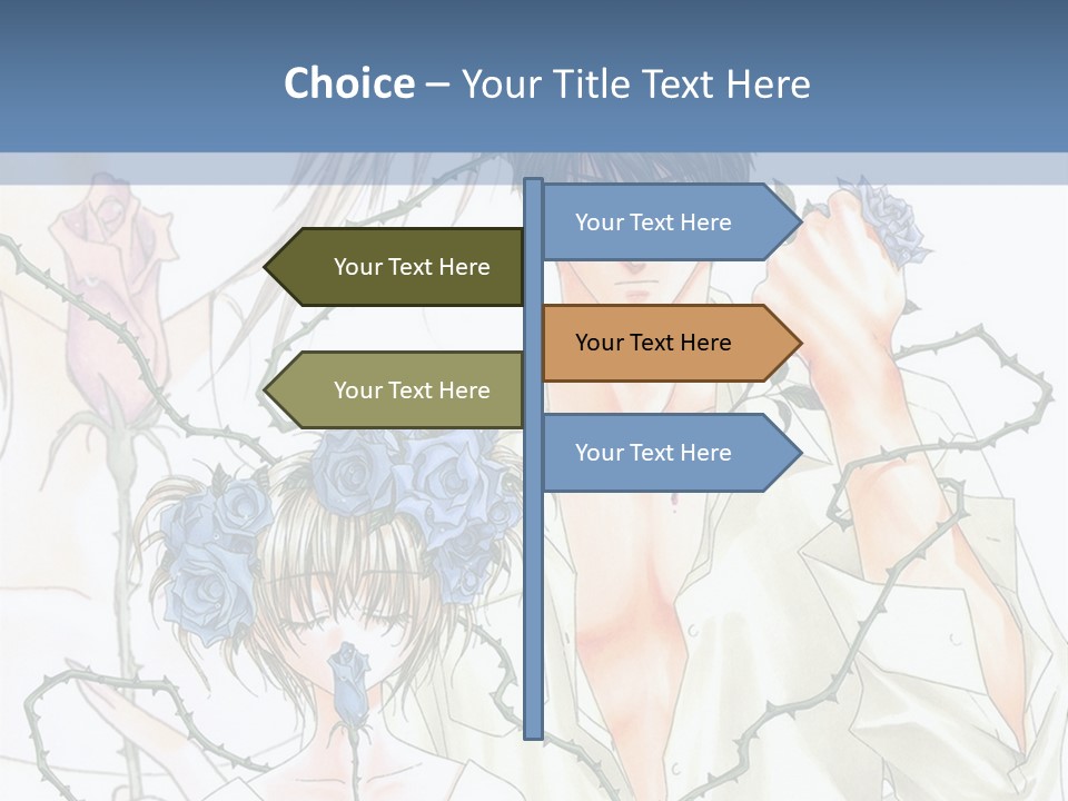 A Man And A Woman Holding Flowers Powerpoint Template PowerPoint Template