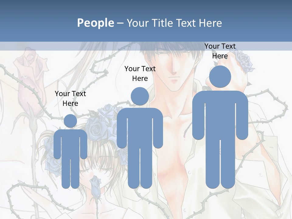 A Man And A Woman Holding Flowers Powerpoint Template PowerPoint Template