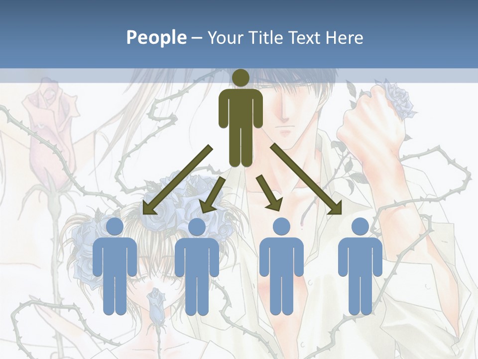 A Man And A Woman Holding Flowers Powerpoint Template PowerPoint Template