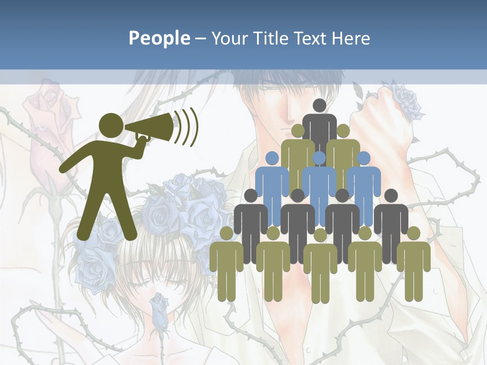 A Man And A Woman Holding Flowers Powerpoint Template PowerPoint Template