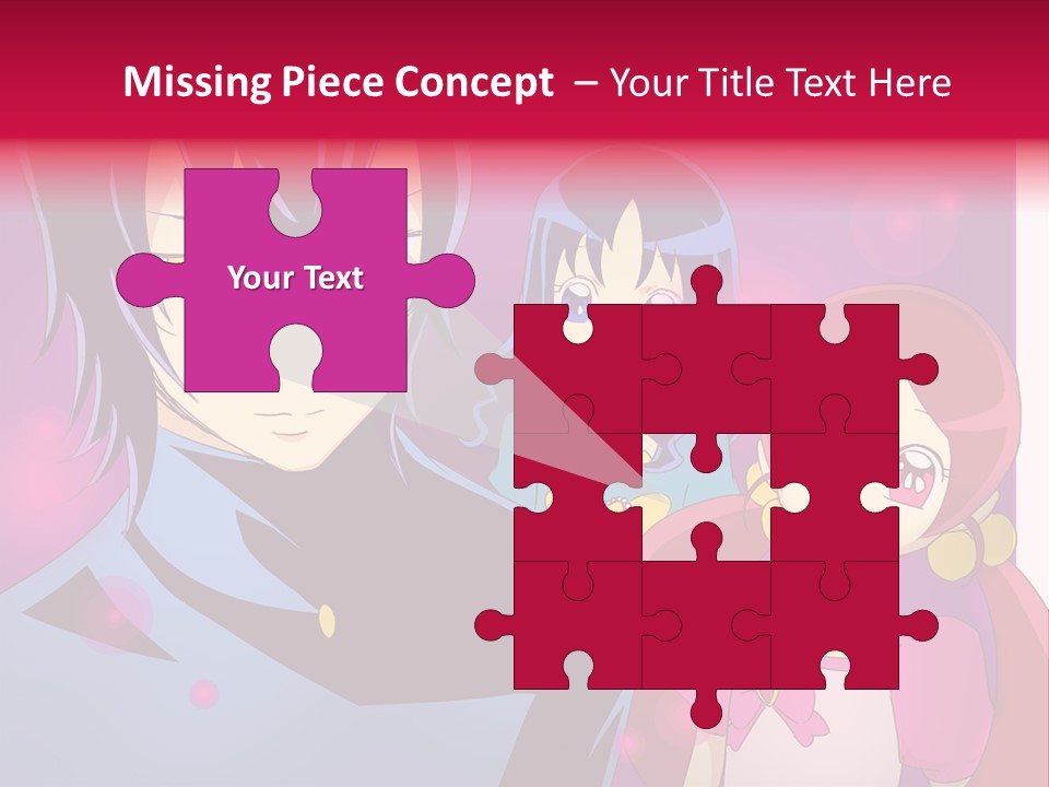 A Group Of Anime Characters With A Purple Background PowerPoint Template