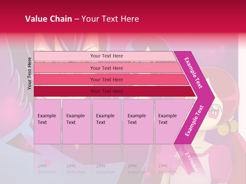 A Group Of Anime Characters With A Purple Background PowerPoint Template