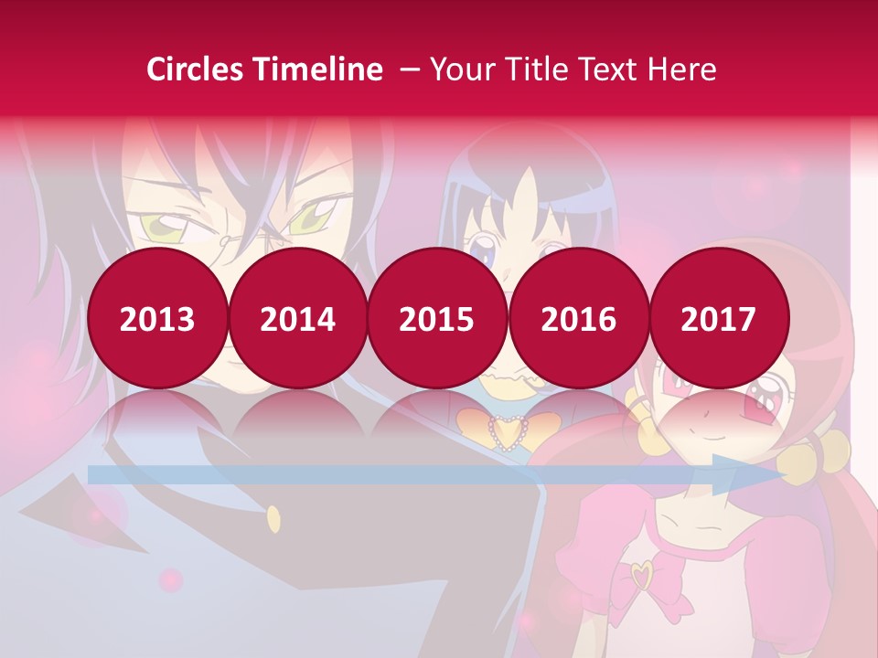 A Group Of Anime Characters With A Purple Background PowerPoint Template
