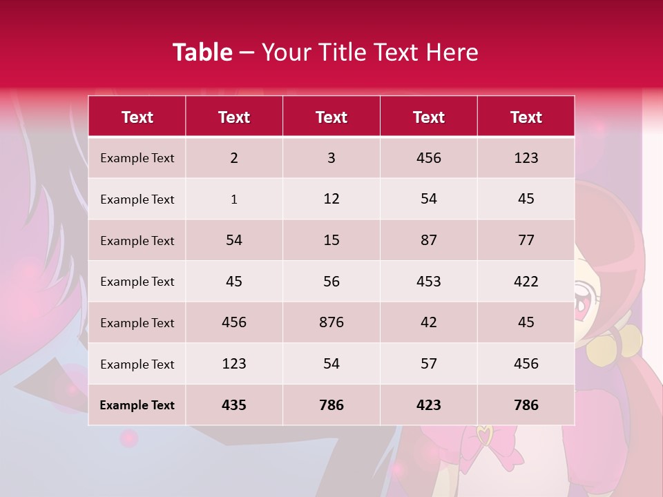 A Group Of Anime Characters With A Purple Background PowerPoint Template