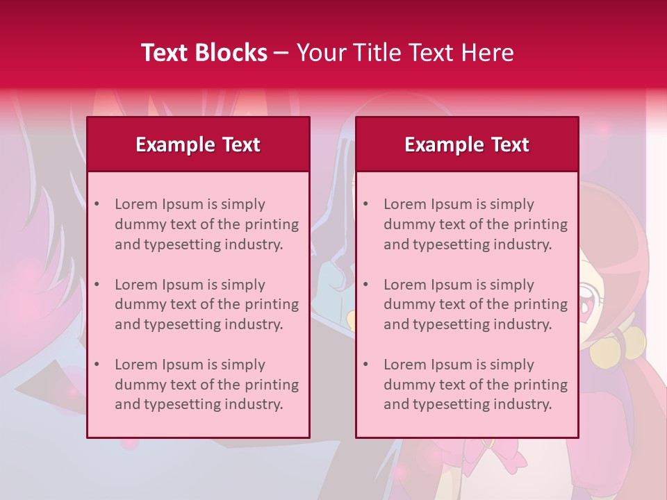 A Group Of Anime Characters With A Purple Background PowerPoint Template