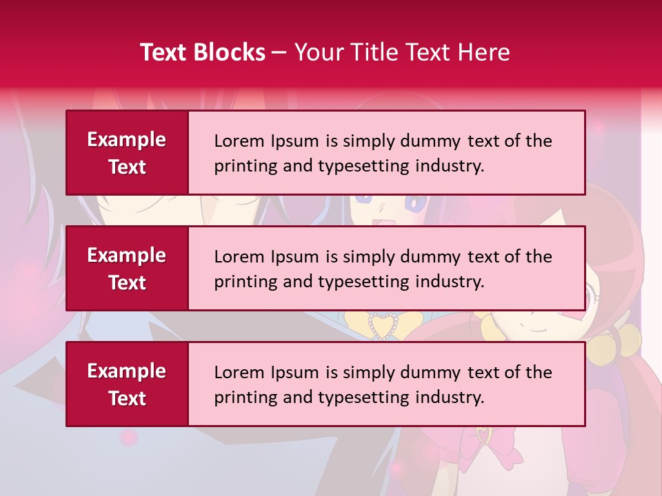 A Group Of Anime Characters With A Purple Background PowerPoint Template