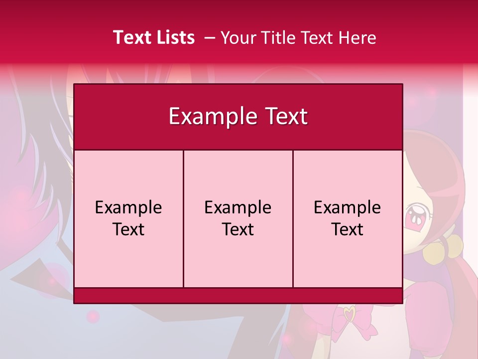 A Group Of Anime Characters With A Purple Background PowerPoint Template