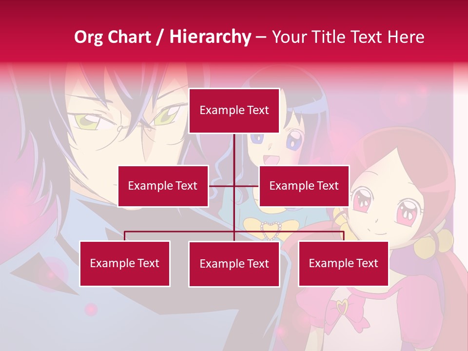 A Group Of Anime Characters With A Purple Background PowerPoint Template