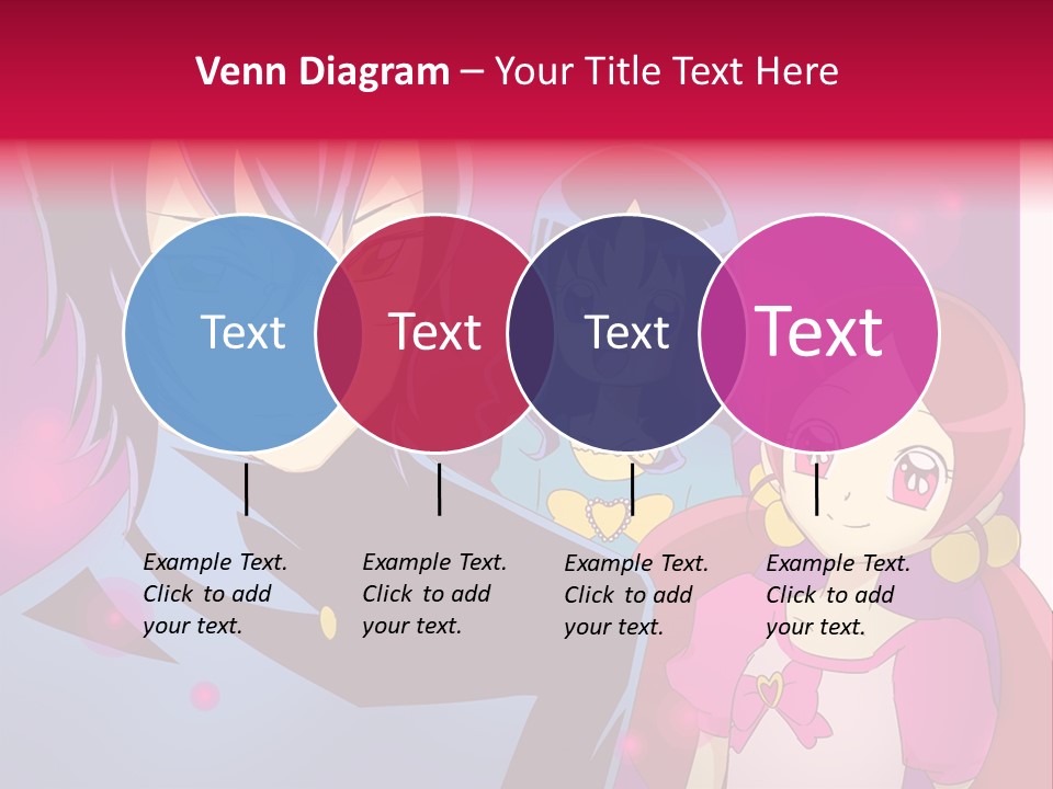 A Group Of Anime Characters With A Purple Background PowerPoint Template