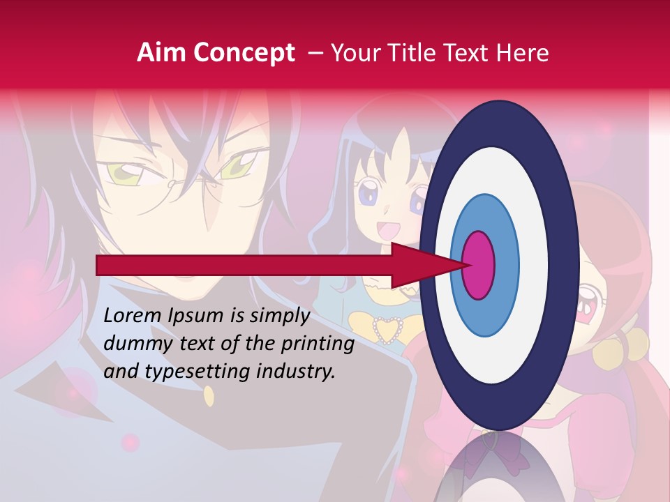 A Group Of Anime Characters With A Purple Background PowerPoint Template