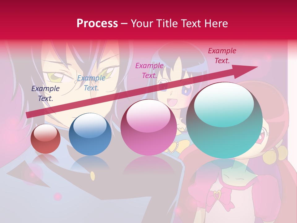 A Group Of Anime Characters With A Purple Background PowerPoint Template