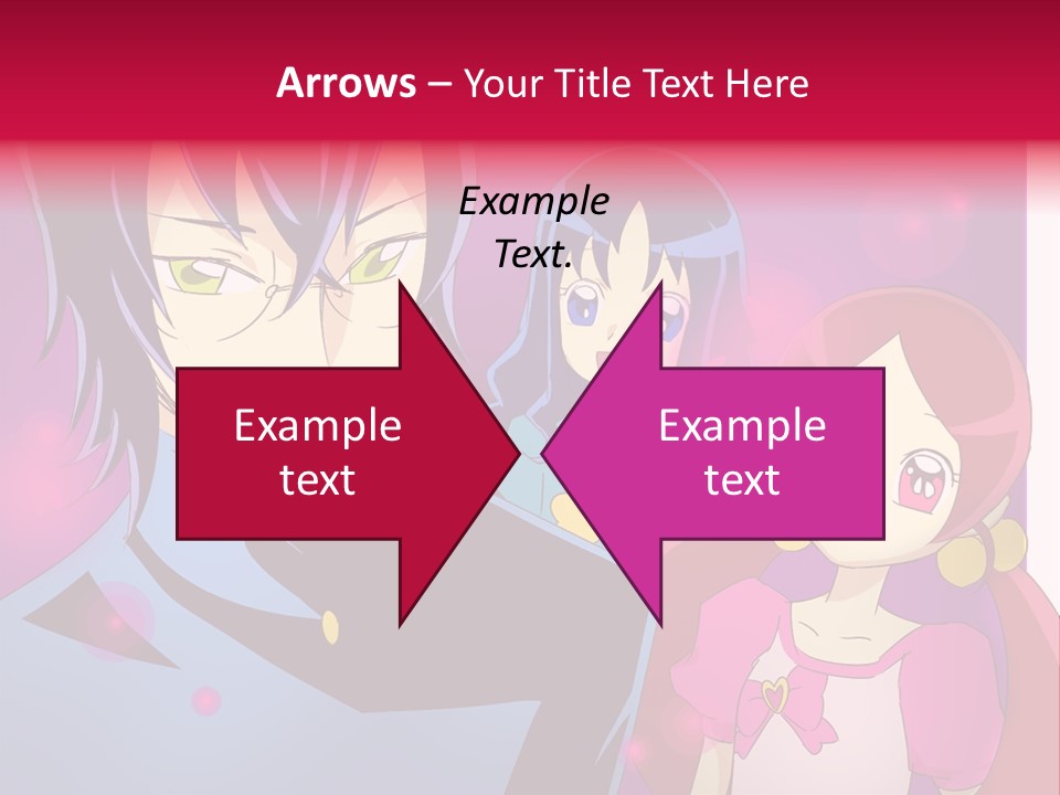 A Group Of Anime Characters With A Purple Background PowerPoint Template