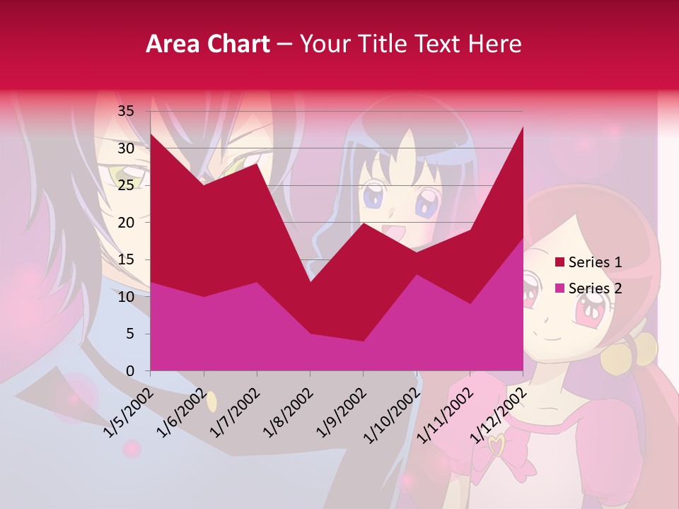 A Group Of Anime Characters With A Purple Background PowerPoint Template