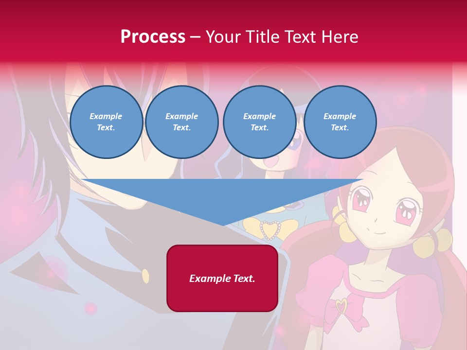 A Group Of Anime Characters With A Purple Background PowerPoint Template