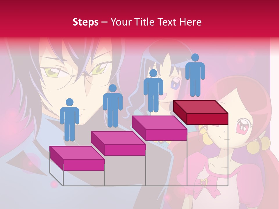 A Group Of Anime Characters With A Purple Background PowerPoint Template
