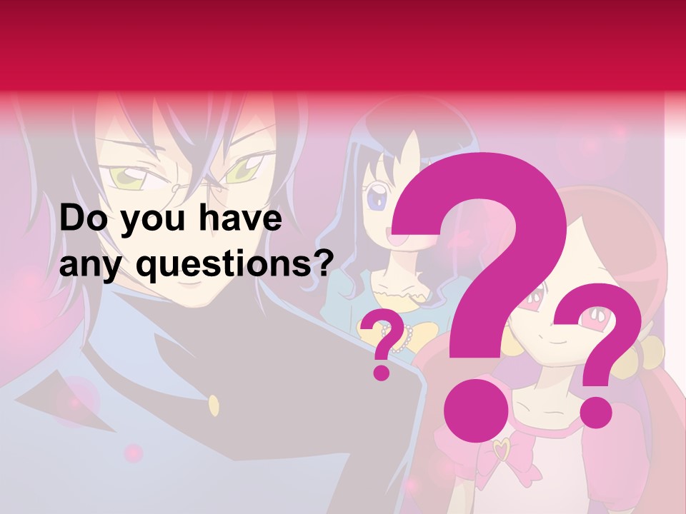 A Group Of Anime Characters With A Purple Background PowerPoint Template