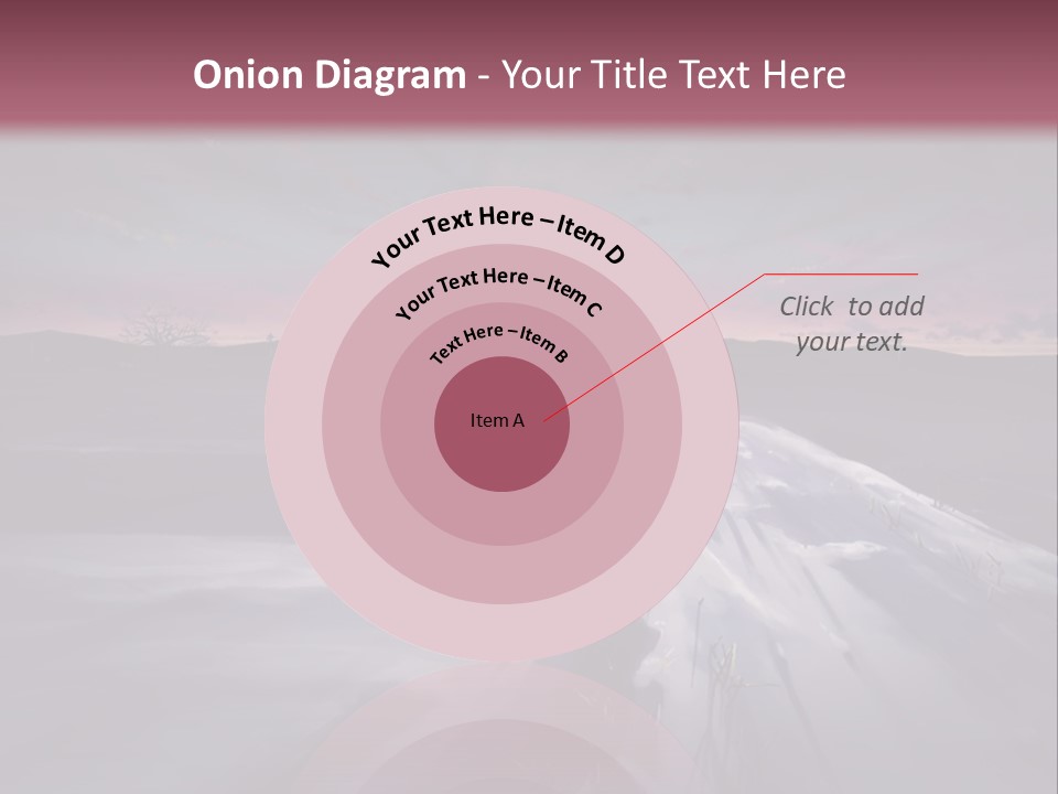 A Snowy Landscape With A Sunset In The Background PowerPoint Template