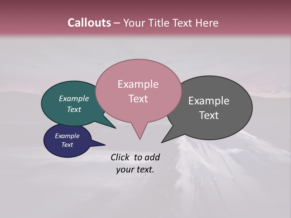 A Snowy Landscape With A Sunset In The Background PowerPoint Template