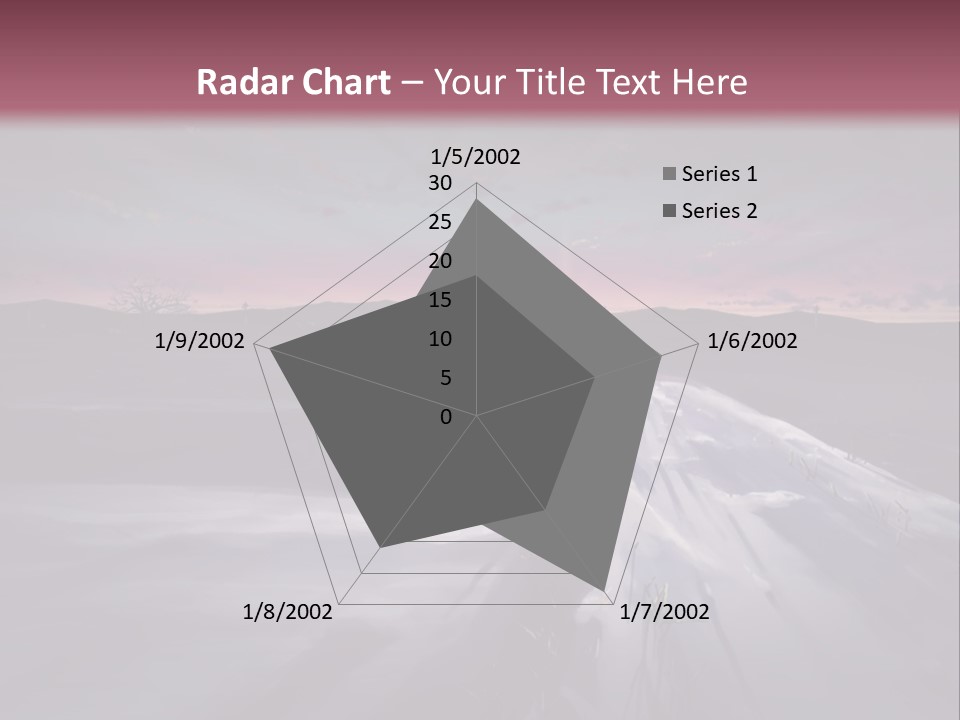 A Snowy Landscape With A Sunset In The Background PowerPoint Template
