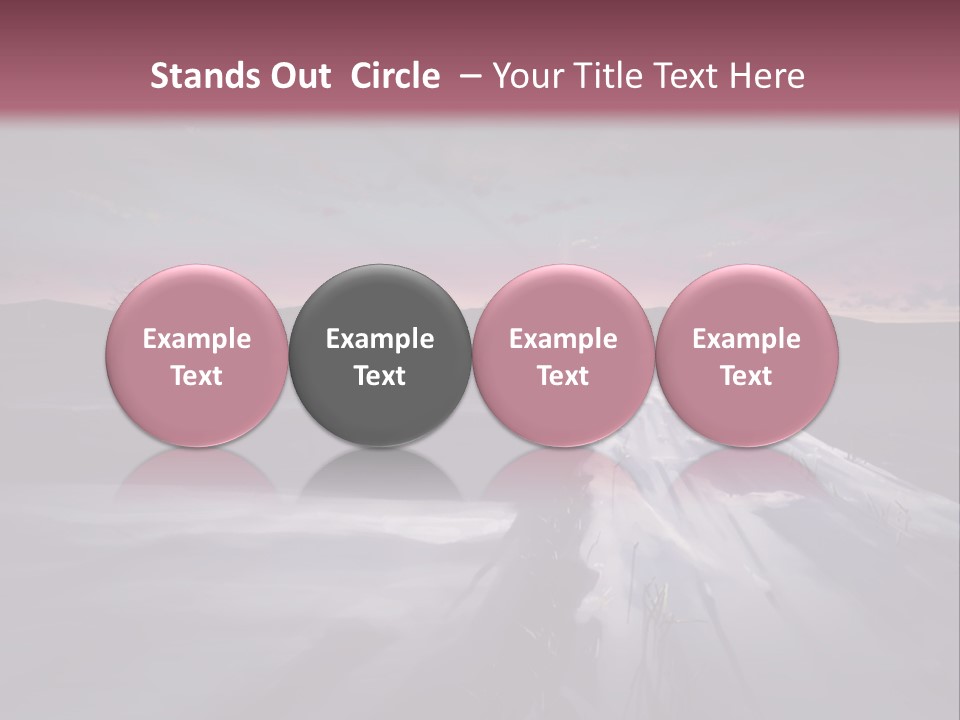 A Snowy Landscape With A Sunset In The Background PowerPoint Template