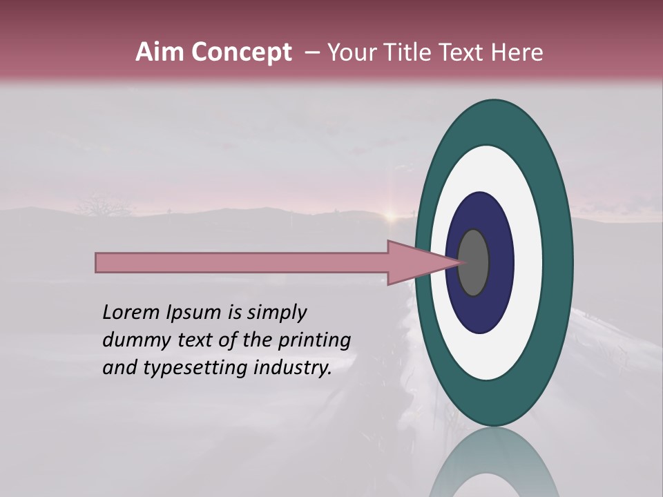 A Snowy Landscape With A Sunset In The Background PowerPoint Template