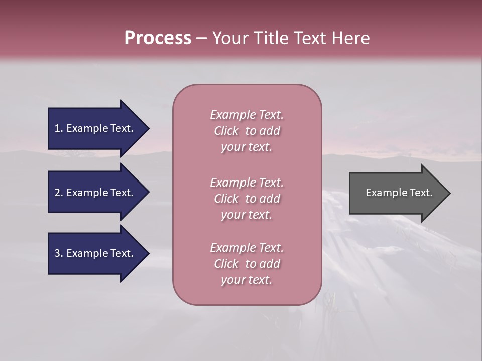 A Snowy Landscape With A Sunset In The Background PowerPoint Template