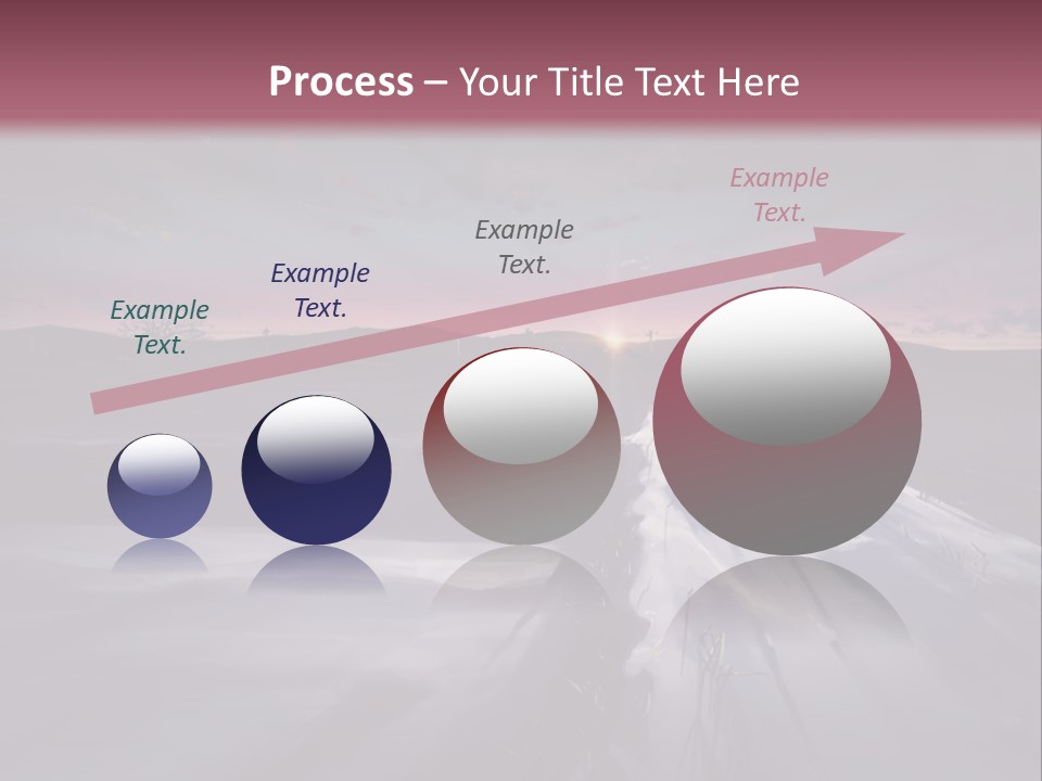 A Snowy Landscape With A Sunset In The Background PowerPoint Template