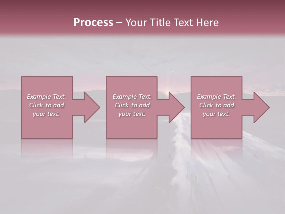 A Snowy Landscape With A Sunset In The Background PowerPoint Template