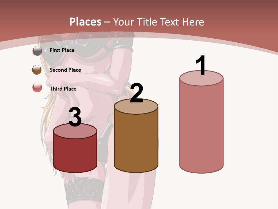 A Woman In Lingerie Posing For The Camera PowerPoint Template