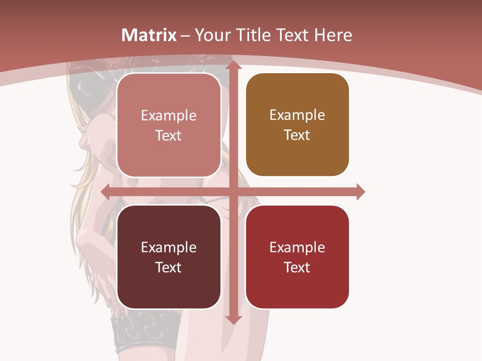 A Woman In Lingerie Posing For The Camera PowerPoint Template