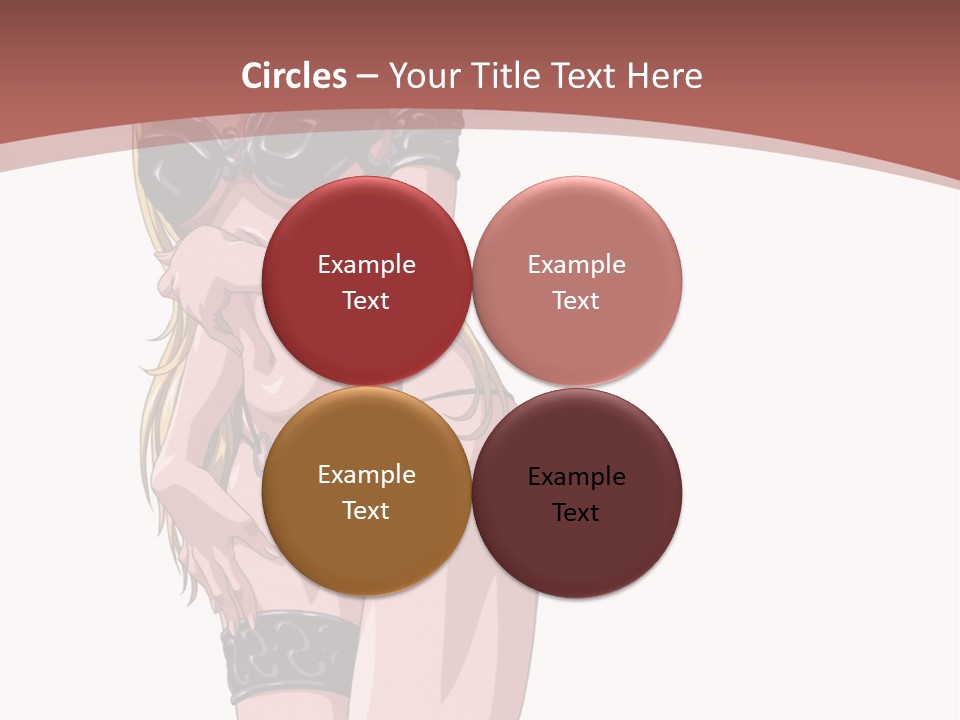 A Woman In Lingerie Posing For The Camera PowerPoint Template