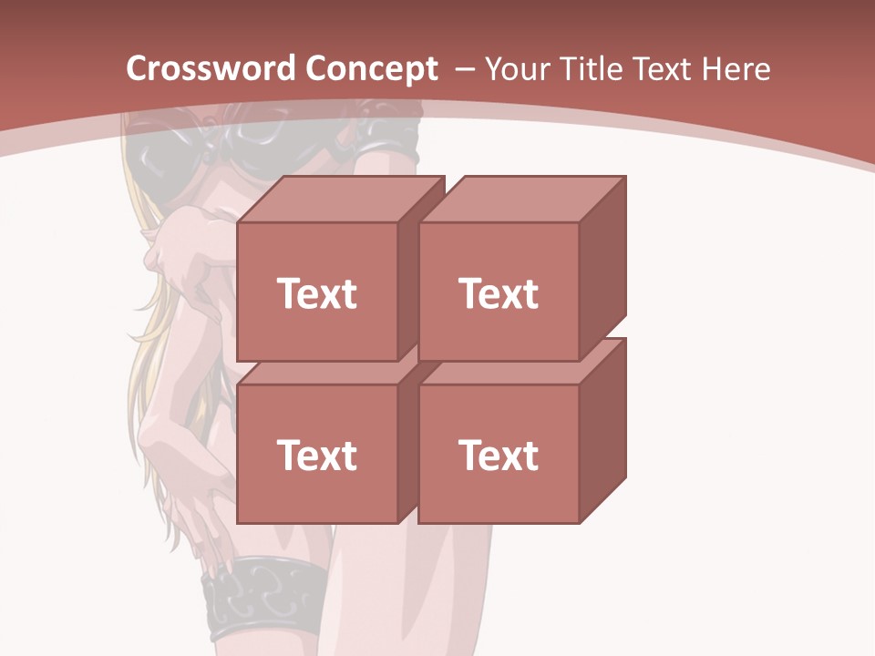 A Woman In Lingerie Posing For The Camera PowerPoint Template