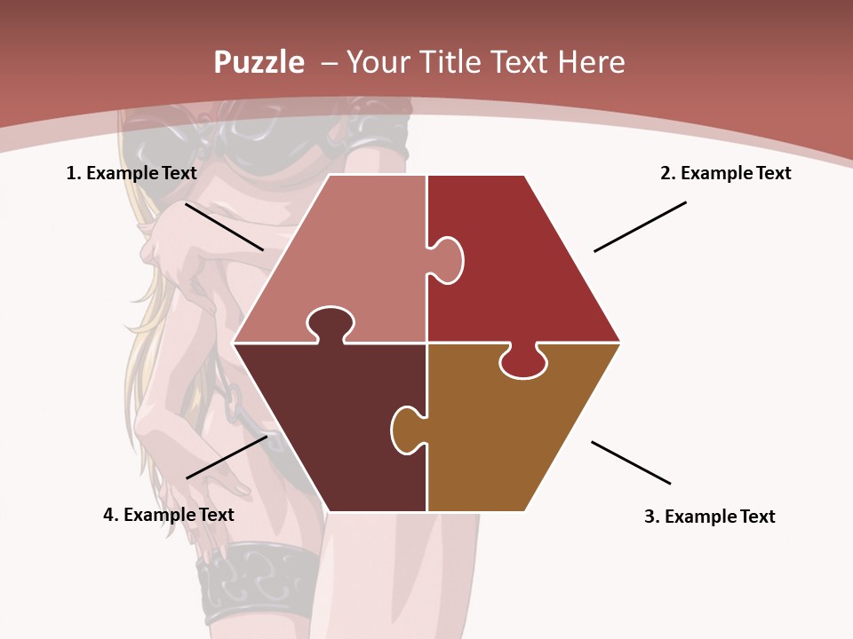 A Woman In Lingerie Posing For The Camera PowerPoint Template