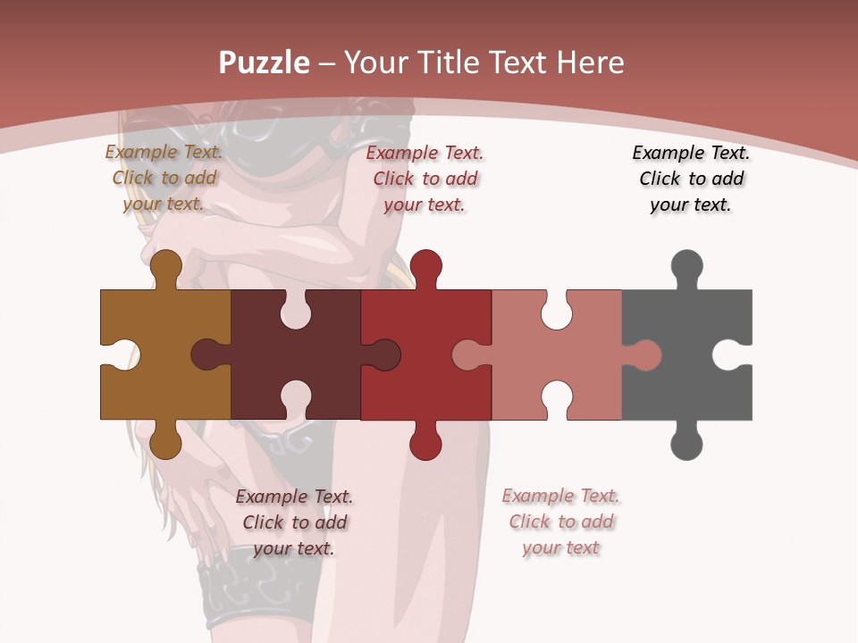 A Woman In Lingerie Posing For The Camera PowerPoint Template